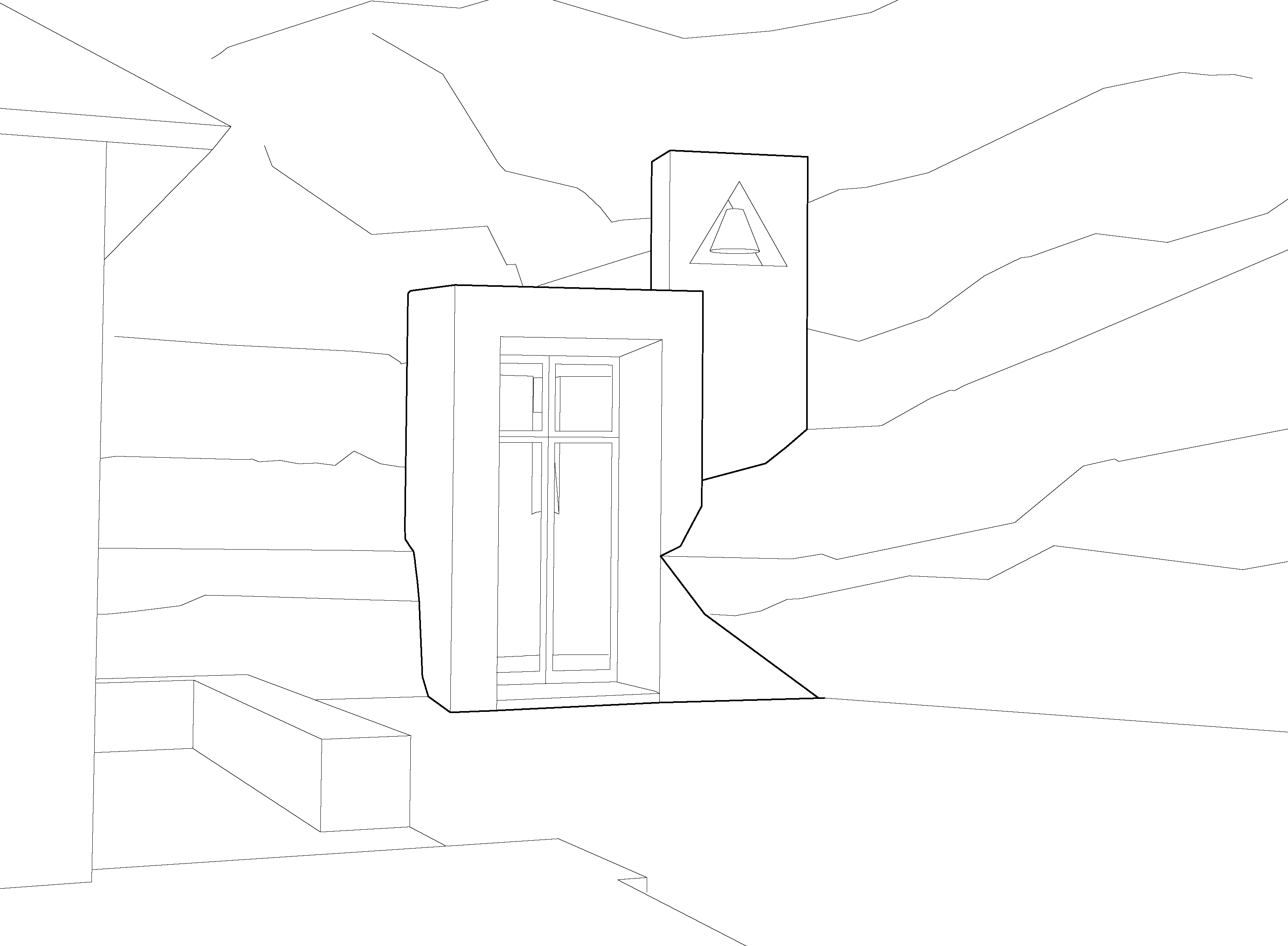 Wayside-Chapel at Devil`s Bridge in Alps alternate view