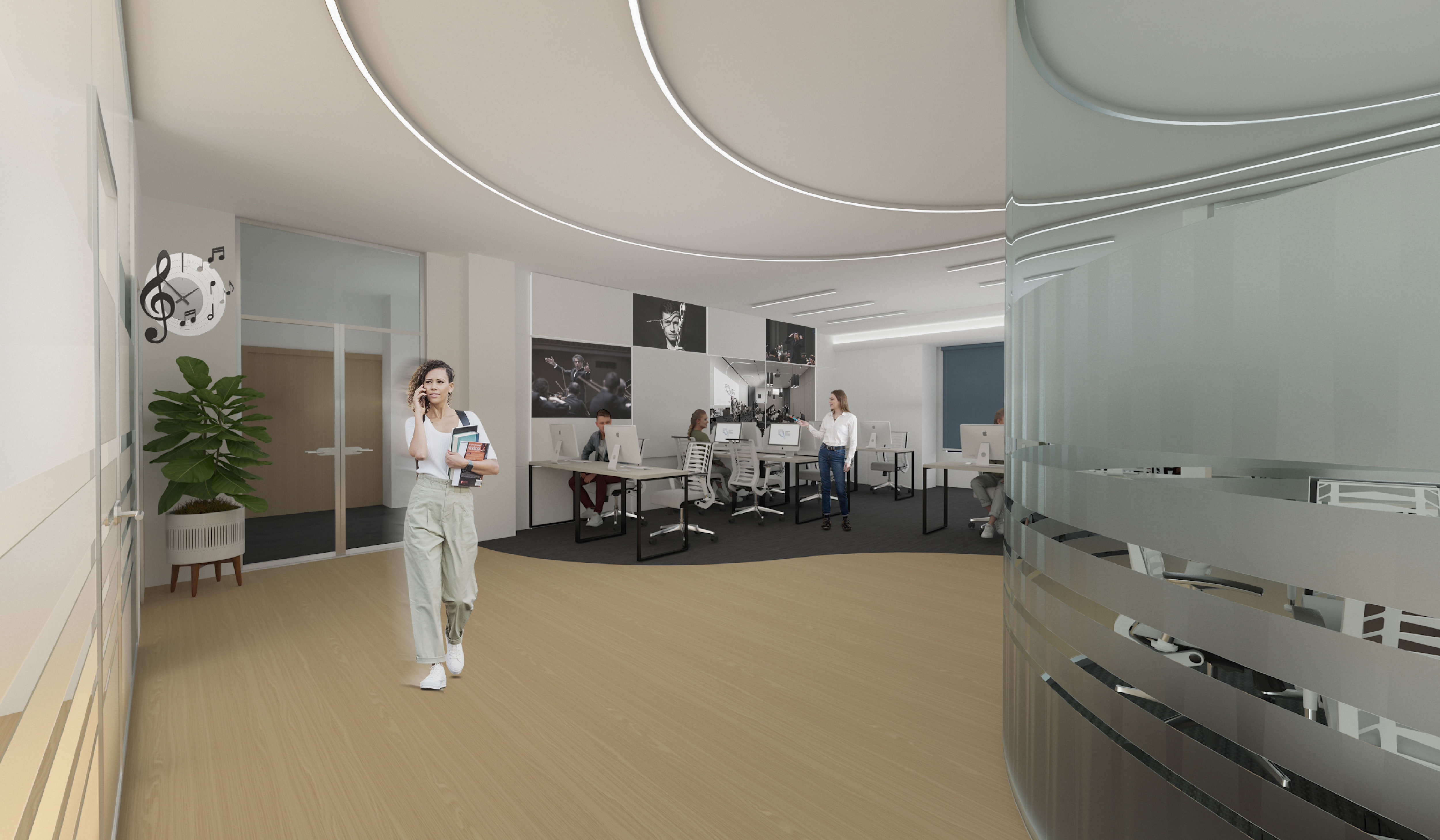 Rehearsal hall and administrative new building of the Armenian State Symphony Orchestra alternate view