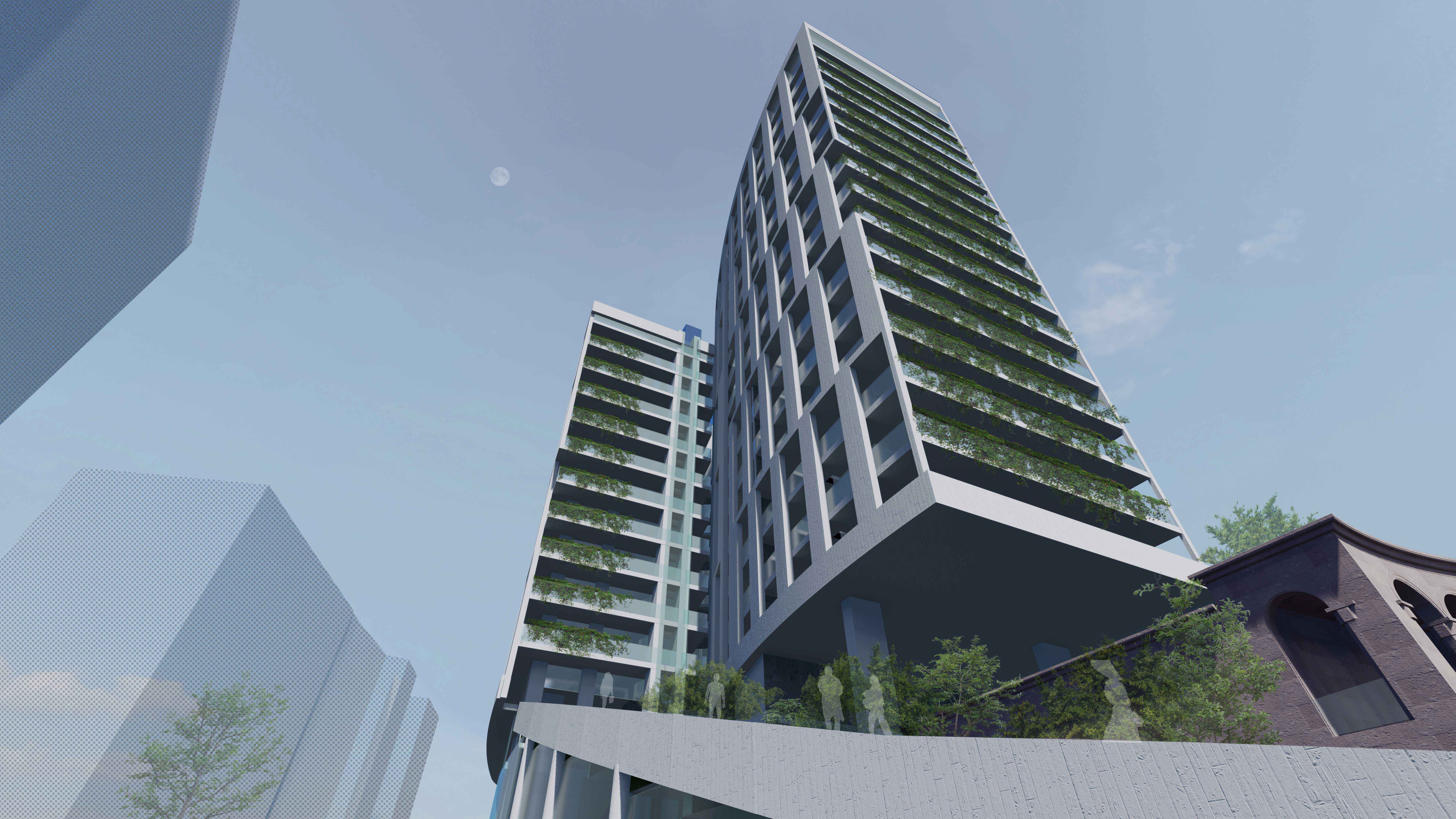 Residential and commercial building "Nork Tower" in the district Nork-Marash in Yerevan alternate view