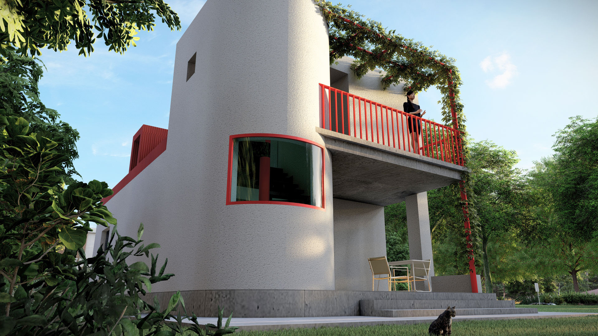 Reconstruction with extention of a typical country house of Soviet times in Jrvezh alternate view
