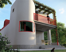 Reconstruction with extention of a typical country house of Soviet times in Jrvezh