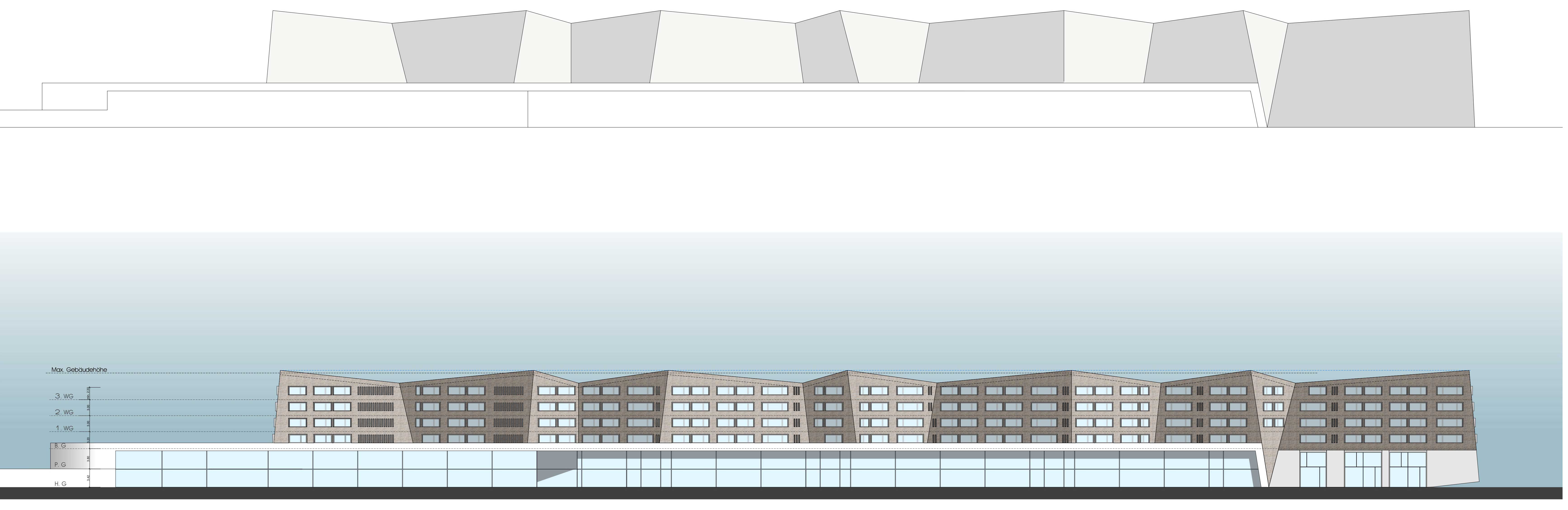 Residential building and railway station "Bahnhof Andermatt". alternate view