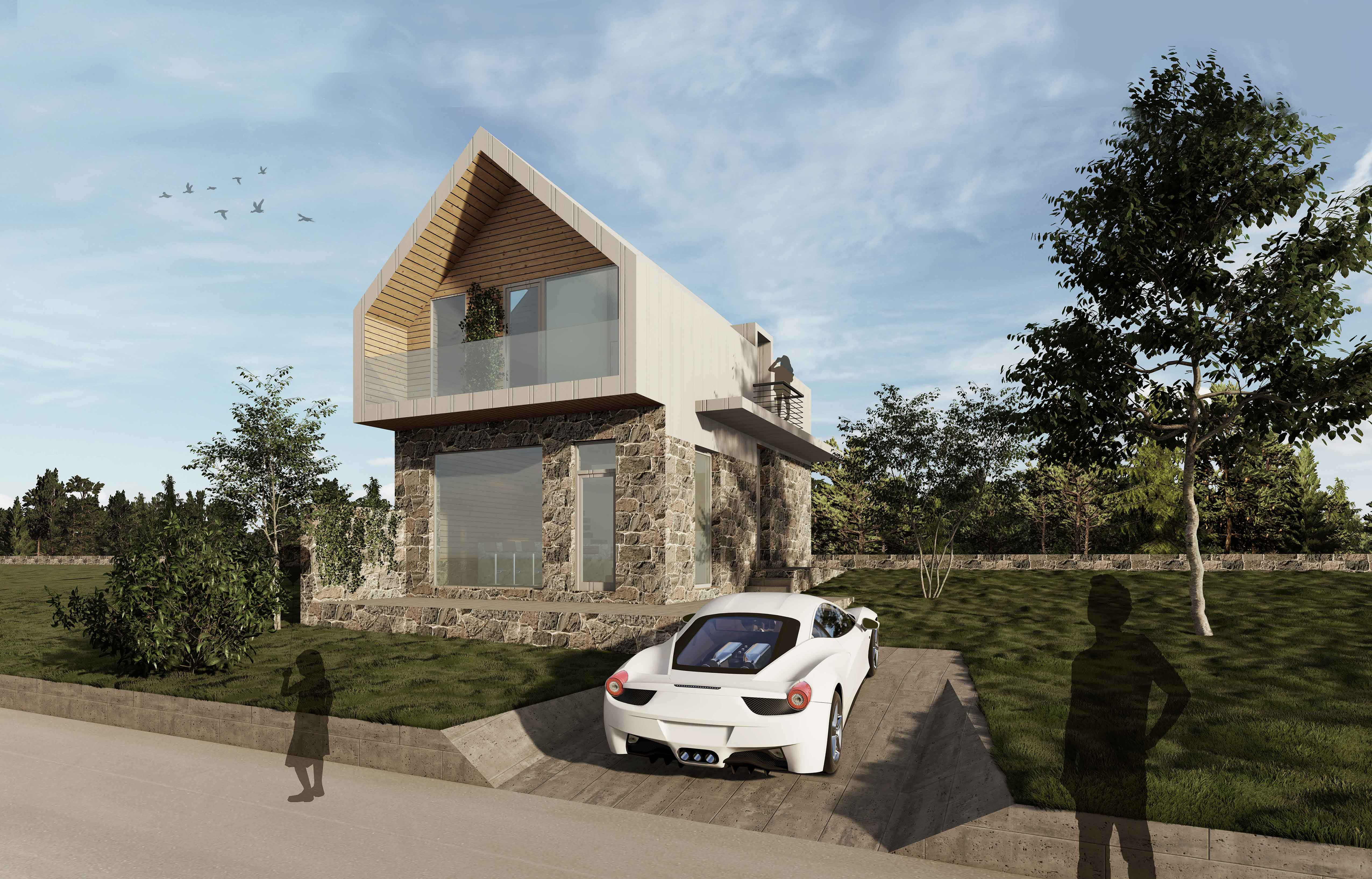 Residential quarter in Dilijan alternate view