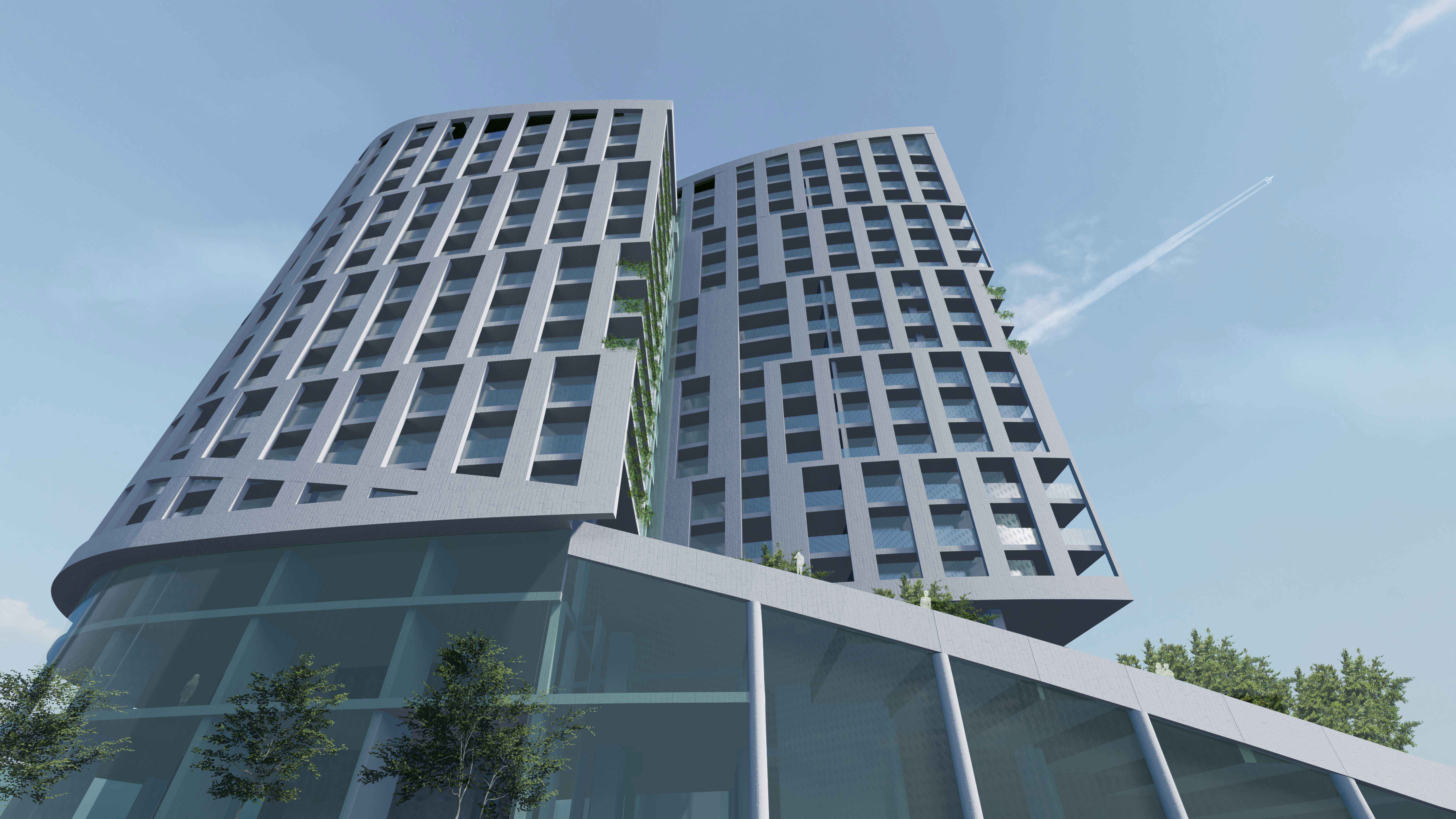 Residential and commercial building "Nork Tower" in the district Nork-Marash in Yerevan alternate view