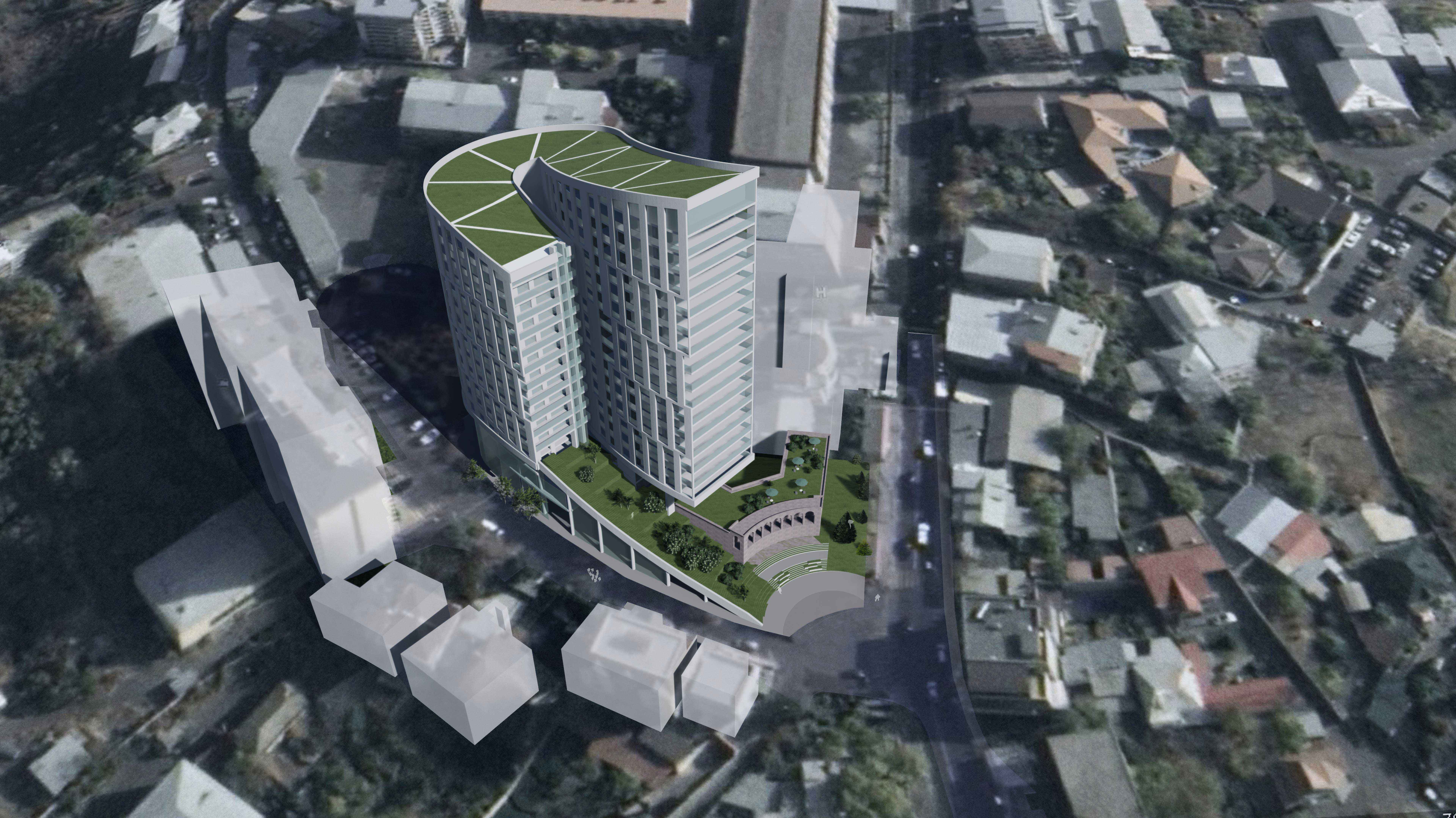 Residential and commercial building "Nork Tower" in the district Nork-Marash in Yerevan alternate view