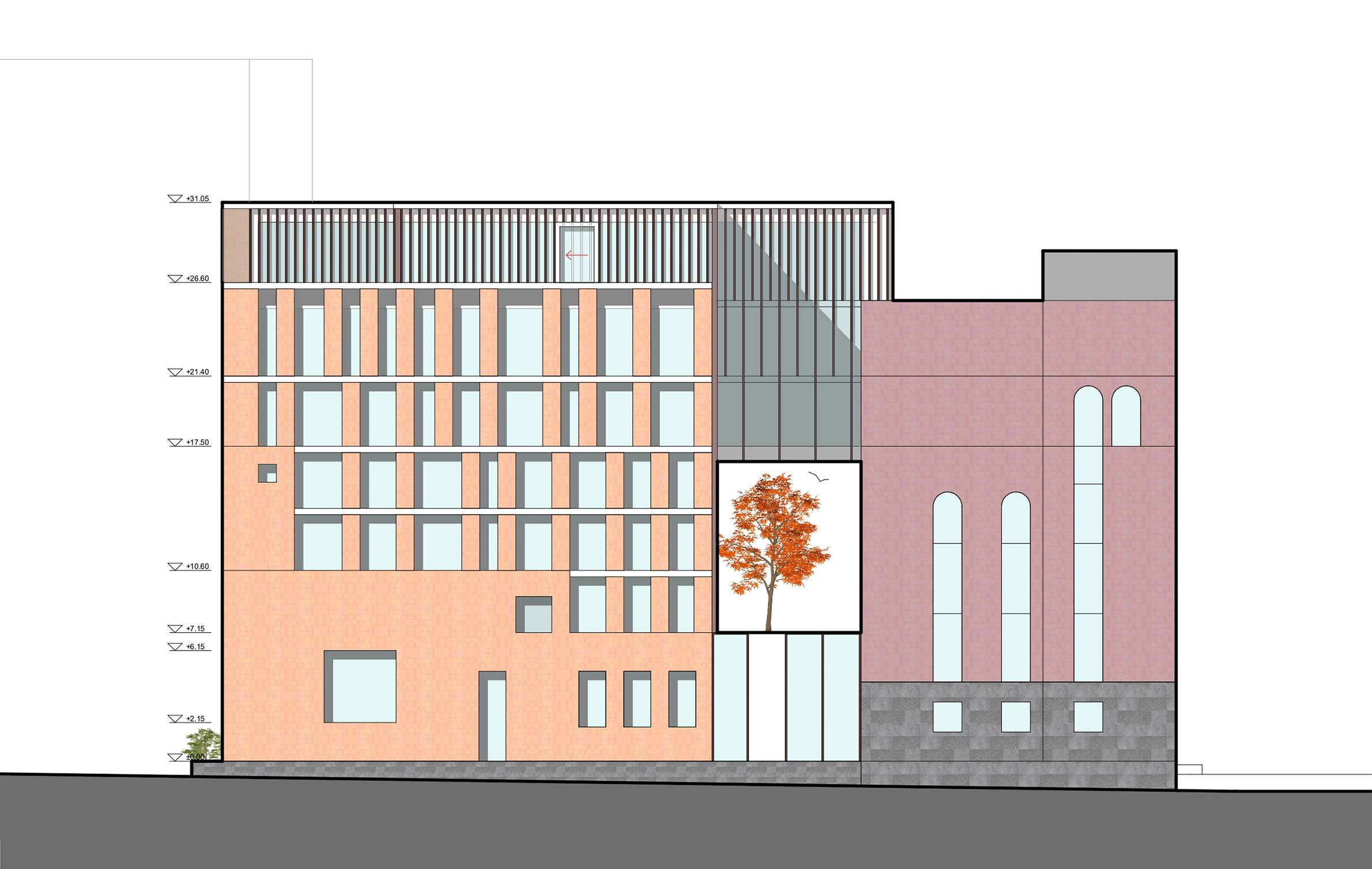 "Ardshinbank" CJSC head office extension alternate view