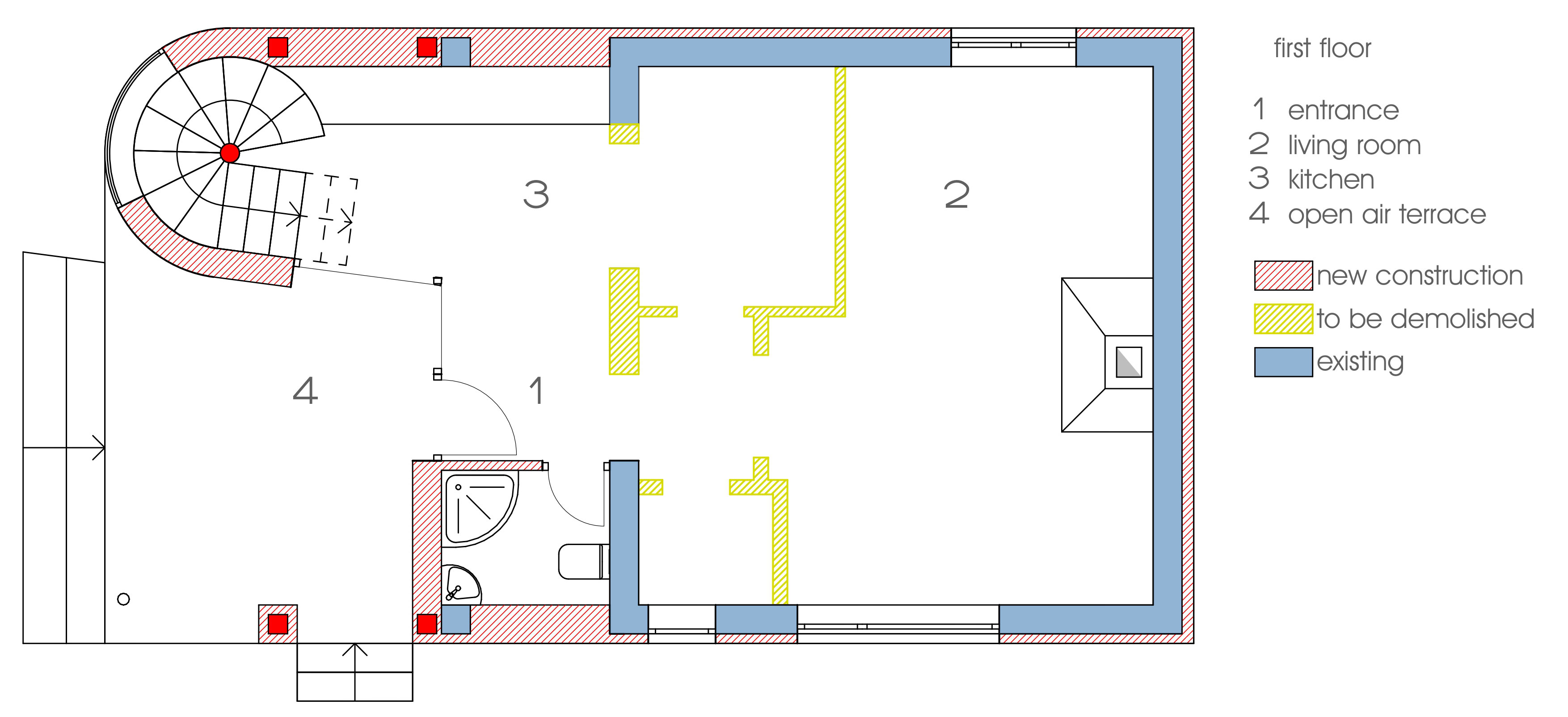 Reconstruction with extention of a typical country house of Soviet times in Jrvezh alternate view