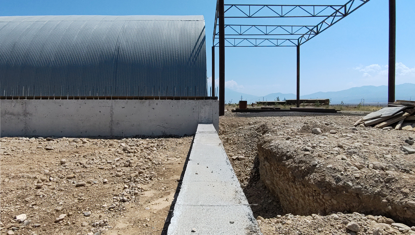 Almond processing facility and Agricultural equipment garages in Vanand alternate view