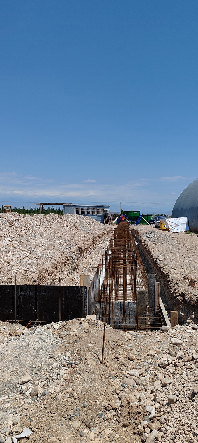 Almond processing facility and Agricultural equipment garages in Vanand alternate view