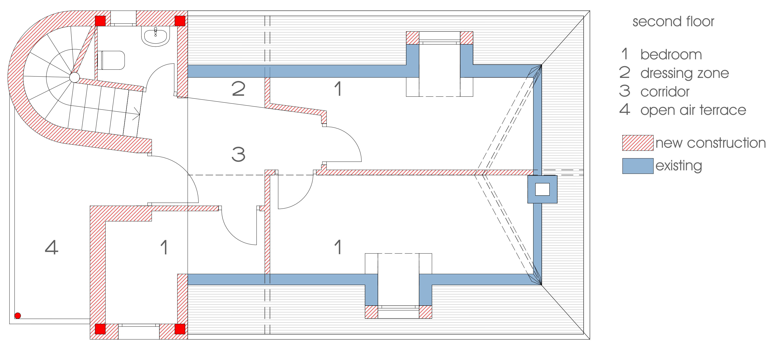 Reconstruction with extention of a typical country house of Soviet times in Jrvezh alternate view